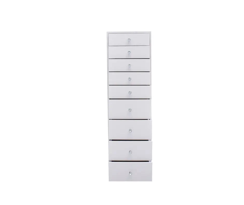 9-Drawer Makeup Vanity Storage Unit White - Crown Vanity impressions vanity