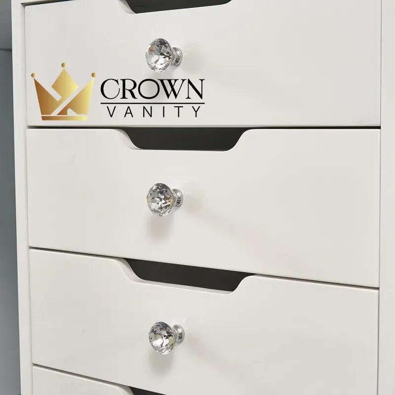 Juliette Hollywood Makeup Vanity Station - White - Crown Vanity
