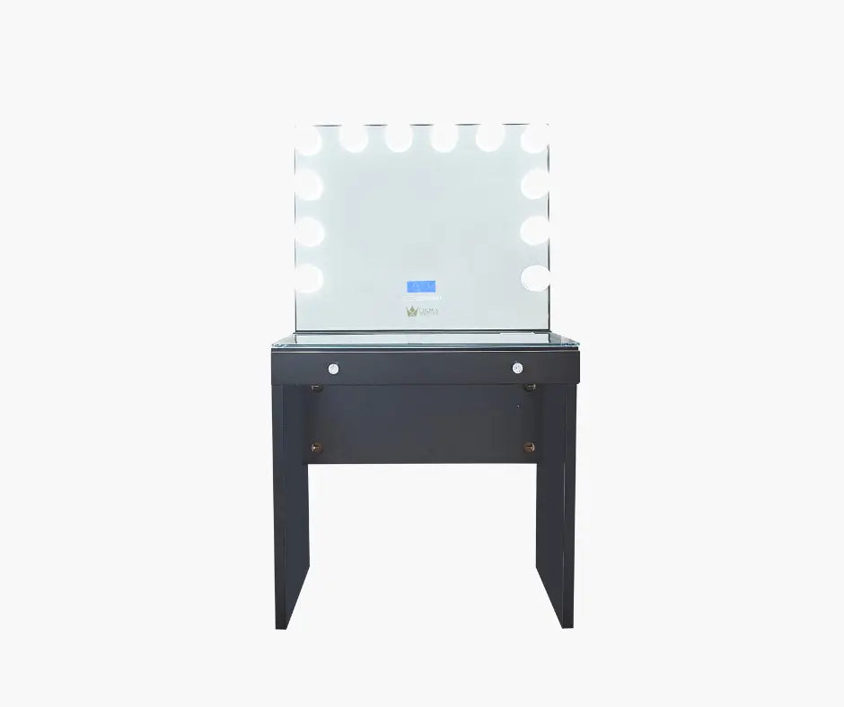 Minka Hollywood Makeup Vanity Station Mini - Black - Crown Vanity