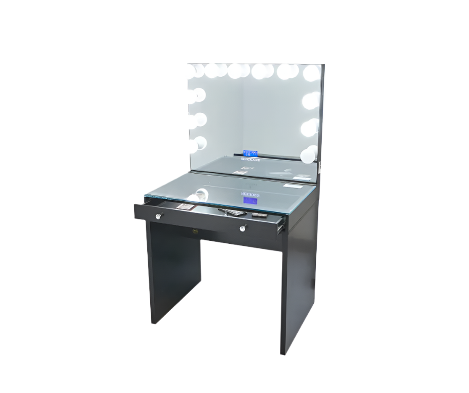 Minka Hollywood Makeup Vanity Station Mini - Black - Crown Vanity