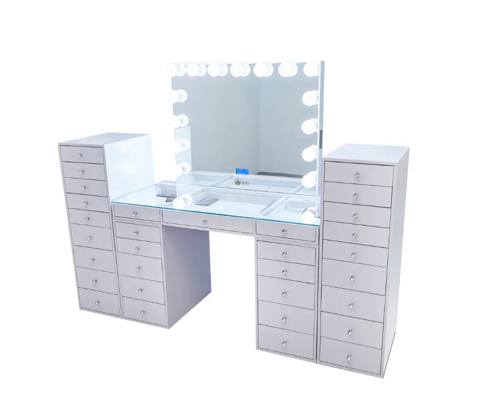Slaystation 2.0 Hollywood Makeup Vanity BUNDLE 2 - Crown Vanity impressions vanity