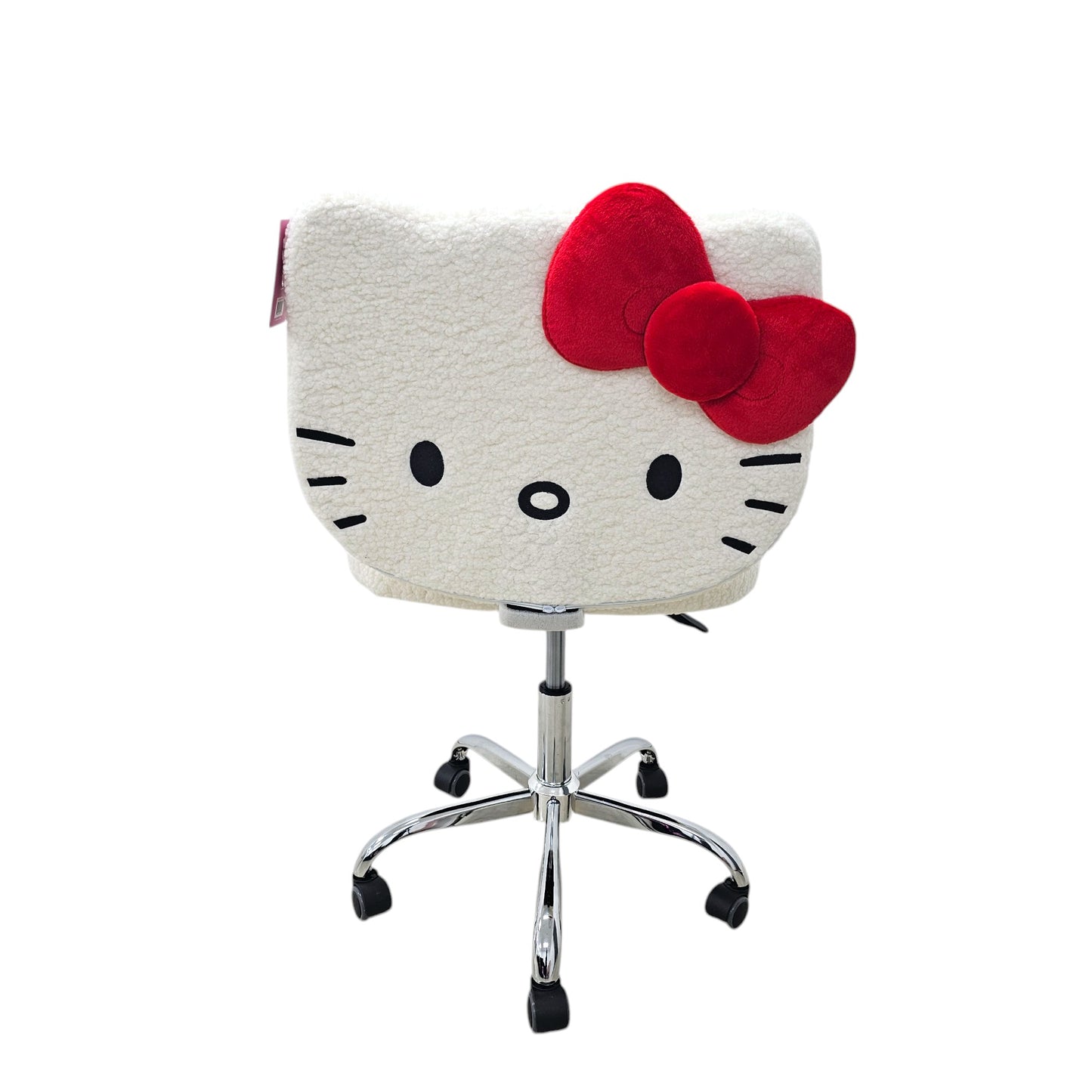 Hello Kitty® Kawaii Adjustable Swivel Vanity Chair - White Sherpa