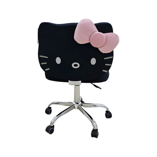 Hello Kitty® Kawaii Adjustable Swivel Vanity Chair - Black Crown Vanity