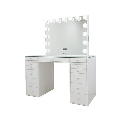 Stella Hollywood Makeup Vanity Station - White Crown Vanity