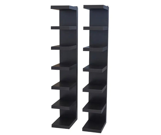 Black Floating Shelves - Crown Vanity impressions vanity