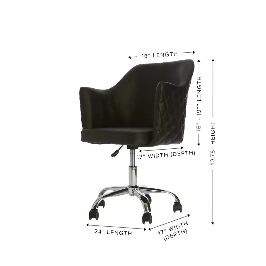 COCO QUILTED VANITY CHAIR CrownVanity