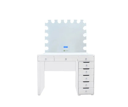 Lily Hollywood Makeup Vanity Station - White - Crown Vanity 