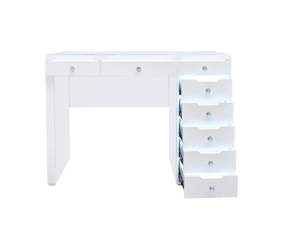 Lily Hollywood Makeup Vanity Table - White - Crown Vanity 