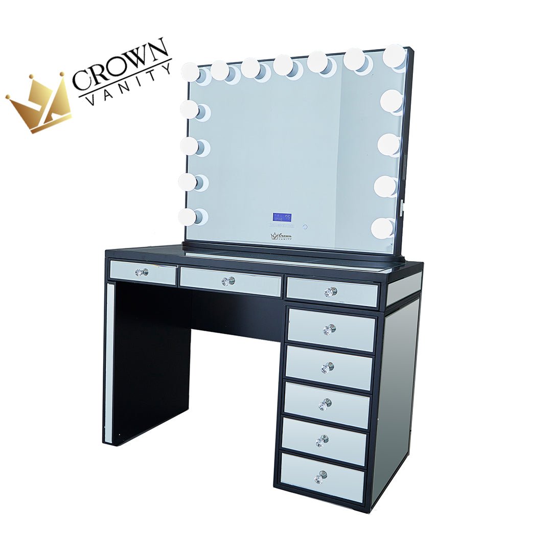 Olivia Hollywood Makeup Vanity Station Black CrownVanity