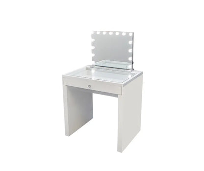 Selma Hollywood Makeup Vanity Station Mini - White - Crown Vanity 