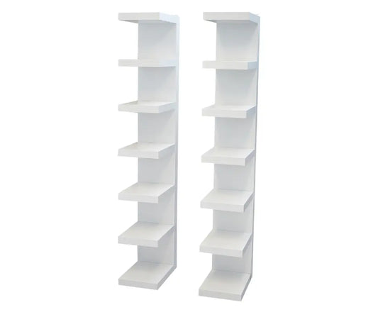 White Floating Shelves - Crown Vanity impressions vanity